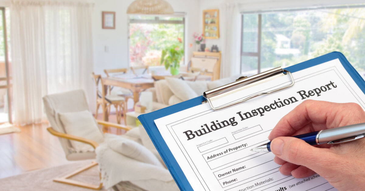 Banner Building Inspector Completing An Inspection Form On Clipboard