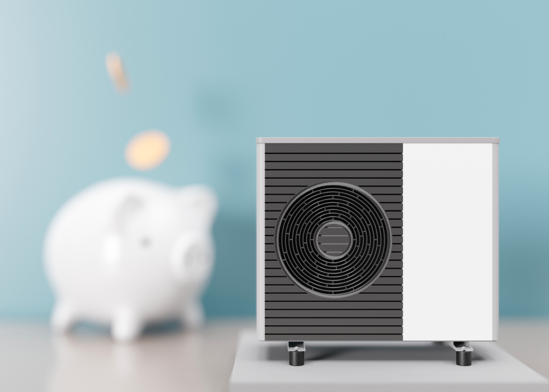 Air heat pump and piggy bank